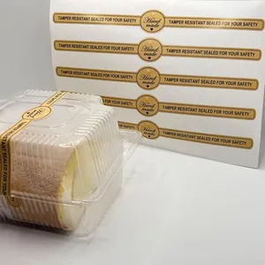 Adesivi da forno marroni per sigillare scatole di dessert e confezioni di dolci