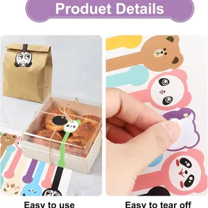 Autocollants panda premium pour sceller les boîtes de gâteaux et sacs de boulangerie