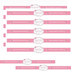 Handgemachte Mit Liebe Rosa Versiegelung Aufkleber Backen Essen Geschenkbox Verpackung Etikett Kuchen Muster Aufkleber