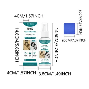 Detaillierte Größenangaben für das Jue Fish Fotoreinigungs- und Restaurierungsspray-Set