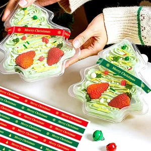 Pegatinas largas Merry Christmas para empaques de repostería y regalos navideños hechos a mano