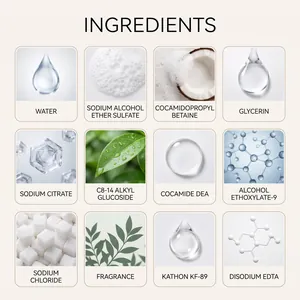 Detailed ingredient list for gentle breast pump cleaning spray with 12 key components.