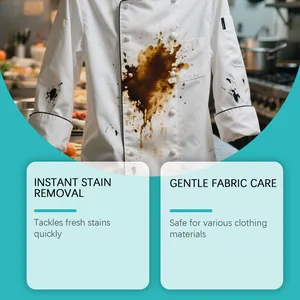 Efficacité du stylo détachant sur veste de chef blanche tachée détail entretien