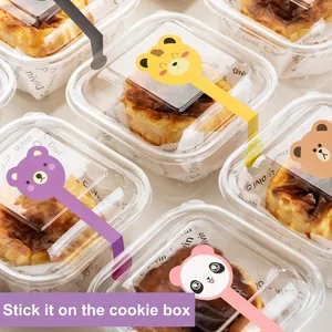 Pegatinas decorativas de animales lindos para sellar cajas de galletas y dulces
