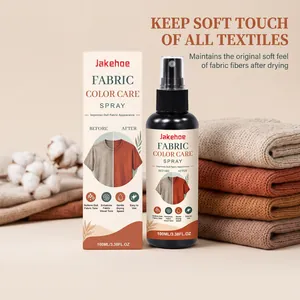 Jakehoe fabric color care spray 100ml bottle with packaging box on soft textiles