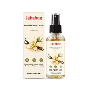 Vanille geurende huisparfumspray in 100ml fles met een bijpassende verpakking box