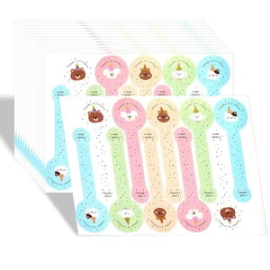 Pegatinas decorativas de sellado largas con animales para envolver regalos y dulces