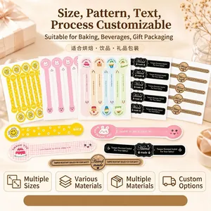 Etiquetas adhesivas de sellado hechas a mano para repostería y embalaje de regalos