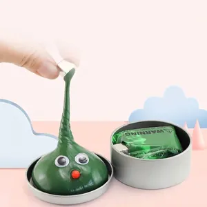 Kit de pâte à modeler magnétique verte avec aimant et boîte pour soulager le stress