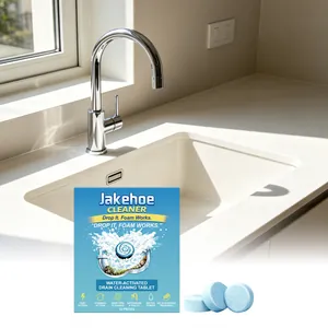 Jakehoe Pastillas Desatascadoras Limpiador Espumoso de Acción Rápida para Fregadero de Cocina Baño Inodoro Tuberías de Drenaje