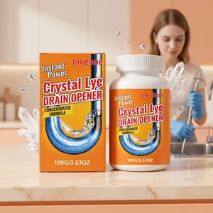 JAKEHOE Powerful Pipe Dredge Agent Crystal Lye Drain Opener For Kitchen Bathroom Sink Toilet Clog Remover Cleaning Powder