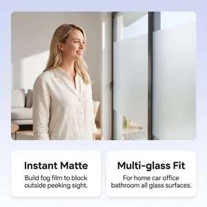 Matter Sichtschutz-Sprüheffekt auf Glasfenstern für Privatsphäre in Haus und Badezimmer