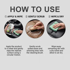 Guide d'utilisation du nettoyant pour cuir et textile Jue Fish sur les sièges auto