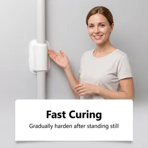 Waterproof sealing clay applied to a white pipe with fast curing and hardening feature