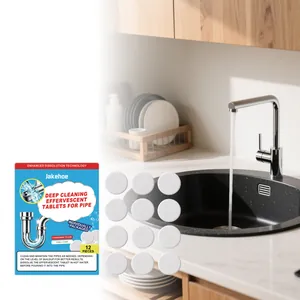 Jakehoe pipe cleaning effervescent tablets for sink drain maintenance and odor removal