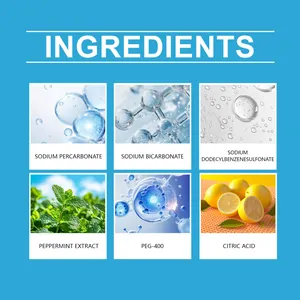 Ingredients detail for drain cleaning tablets with sodium bicarbonate and citric acid