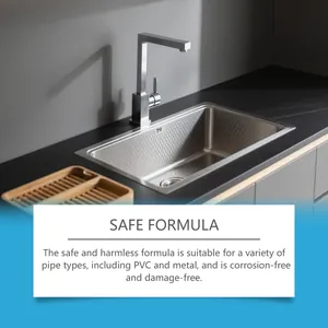 Safe pipe cleaning effervescent tablets suitable for PVC and metal kitchen pipes