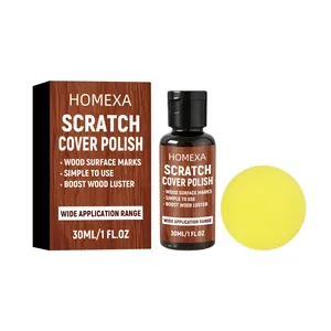 HOMEXA Holz-Kratzer-Politur 30ml Set mit Applikatorschwamm für die Möbelpflege