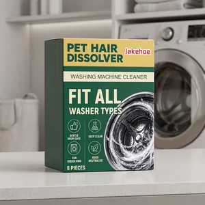 Jakehoe pet hair dissolver and washing machine cleaner for deep drum hygiene 6 pieces
