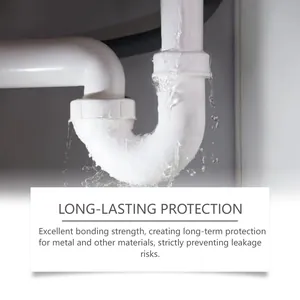 Close-up of a leaking PVC pipe joint showing the need for long-lasting bonding protection