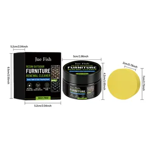 Detailed dimensions of Jue Fish resin outdoor furniture renewal cleaner paste set with sponge