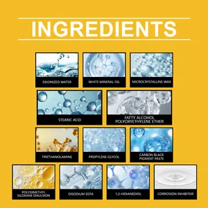 Detailed ingredient list for cast iron stove black care paste with professional visuals