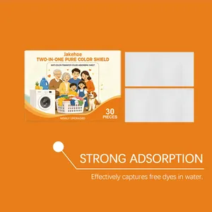 Jakehoe laundry color absorber sheets for anti-color transfer with 30 pieces pack