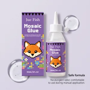 Colle mosaïque transparente Jue Fish 90ml avec formule sûre pour projets de DIY carrelage