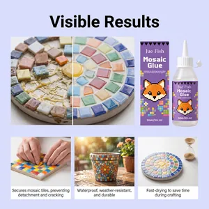 Résultats visibles de la colle mosaïque avec collage imperméable et séchage rapide