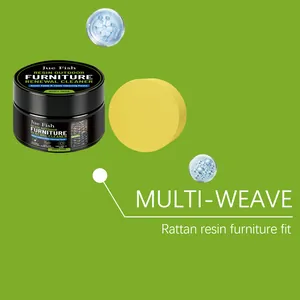 Professional Jue Fish resin outdoor furniture renewal cleaner paste with applicator sponge