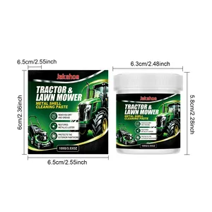 Detail view showing 100g Jakehoe tractor and lawn mower cleaning paste dimensions.