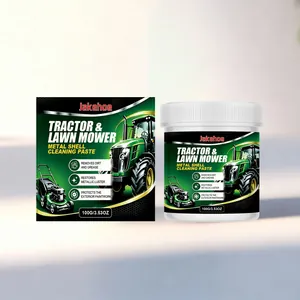 Jakehoe metal cleaning paste for tractors and mowers, restores luster and removes rust.