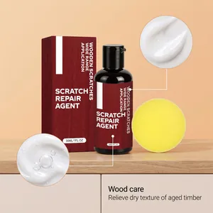 Professional wood scratch repair agent and yellow sponge set for furniture restoration