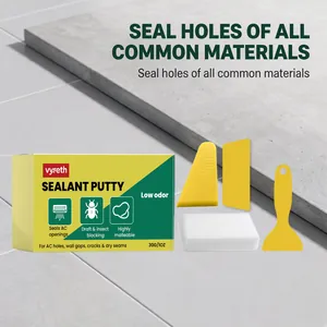 Professional sealant putty for AC holes and wall gaps with scrapers and sponge