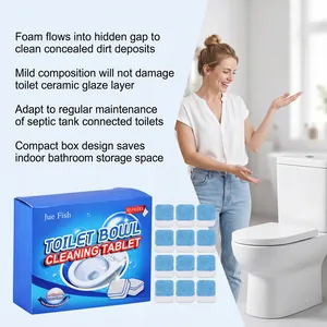 Tablettes nettoyantes pour cuvettes Jue Fish avec scène de salle de bain