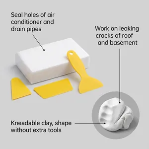 Waterproof sealant putty set for wall and roof cracks with application tools