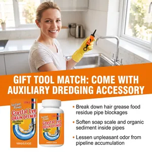 JAKEHOE drain opener kit with auxiliary tool for clearing grease and pipe residue