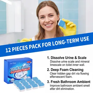 Tablettes nettoyantes WC Jue Fish 12 pièces pour détartrage et fraîcheur toilette