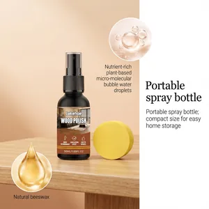 Jakehoe wood polish spray with natural beeswax for furniture care and floor shine detail