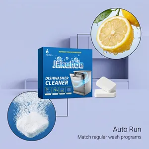High-efficiency effervescent dishwasher cleaner tablets for limescale and grease removal
