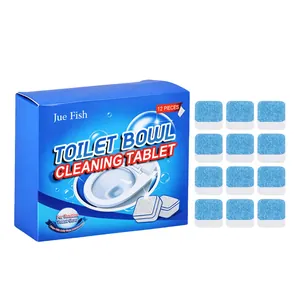 Comprimés nettoyants Jue Fish pour cuvette WC, élimination des taches et fraîcheur, 12 pcs.