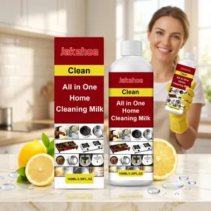 JAKEHOE Lait Nettoyant Multi-Usages pour la Maison Éliminateur de Taches de Graisse Cuisine Lait de Nettoyage Profond pour Surfaces Dures Maison