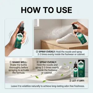 Step-by-step usage guide for HOMEXA shoe freshening spray for long-lasting odor removal