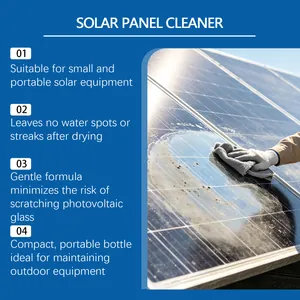 Nettoyant éliminant efficacement la saleté et les traces des surfaces de panneaux solaires.