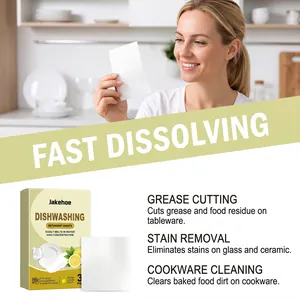 Fast dissolving Jakehoe dishwashing detergent sheets for grease and stain removal