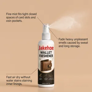 Jakehoe 100ml wallet freshener spray for leather cleaning and odor removal