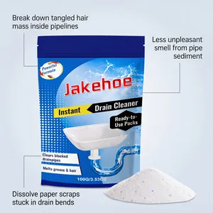 Detail of Jakehoe instant drain cleaner powder for dissolving hair and grease in pipes