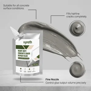 Close-up of vyreth concrete crack repair filler texture and fine nozzle application