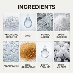 Lista detallada de ingredientes del sellador impermeable mostrando componentes.