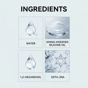 Detailed list of ingredients for anti-fog spray including amino-modified silicone oil